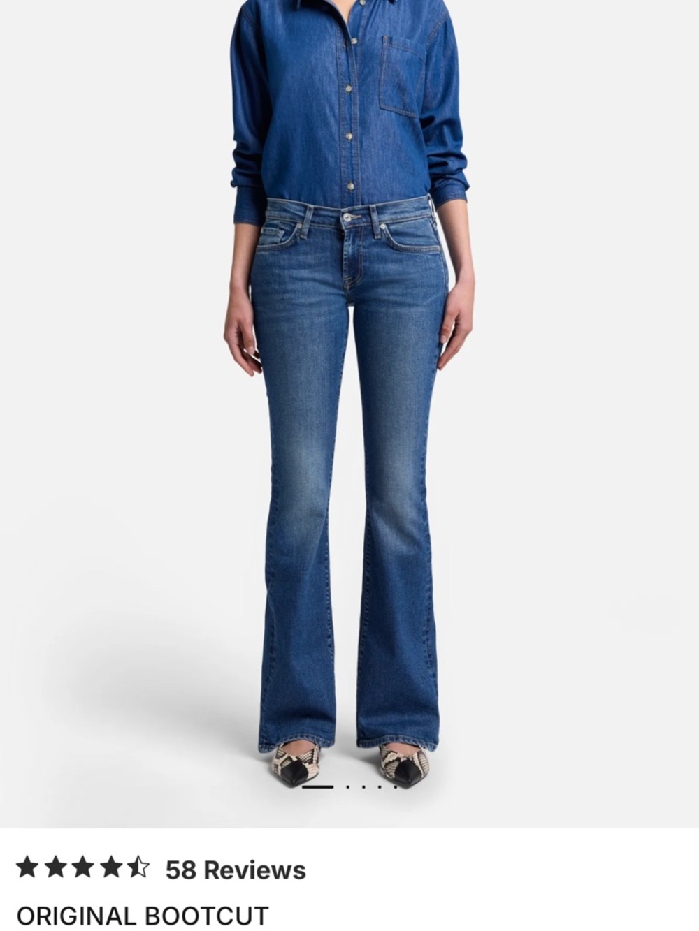 7 For All Mankind Women's Bootcut Jeans - Blue Wash